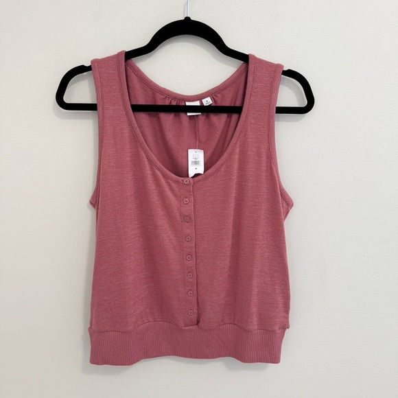 GAP NWT Pink Henley Tank - Picture 1 of 7